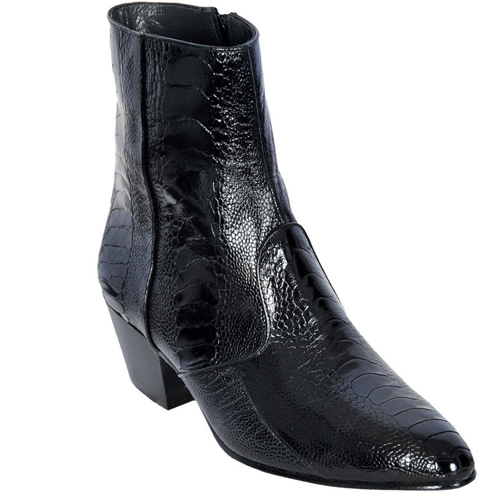 Botines Piel Avestruz Pata Horma Puntal LAB-630505