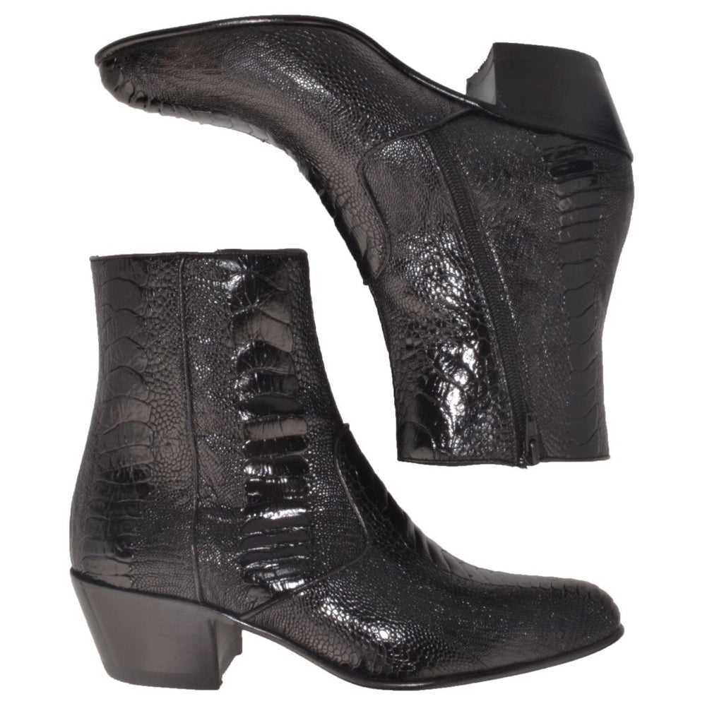 Botines Piel Avestruz Pata Horma Puntal LAB-630505