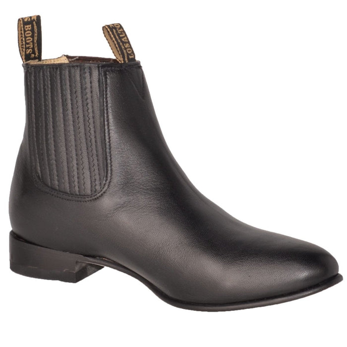 Botines Charros de Piel de Venado Original Color Negro LAB-615105