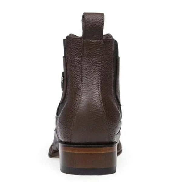 Botin Vaquero de Avestruz Original Horma Cuadrada LAB-82BV0359