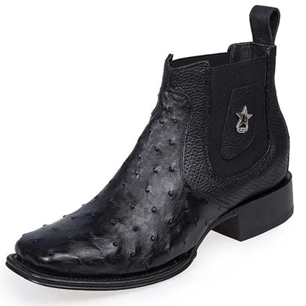 Botin Vaquero de Avestruz Original Horma Cuadrada LAB-82BV0305