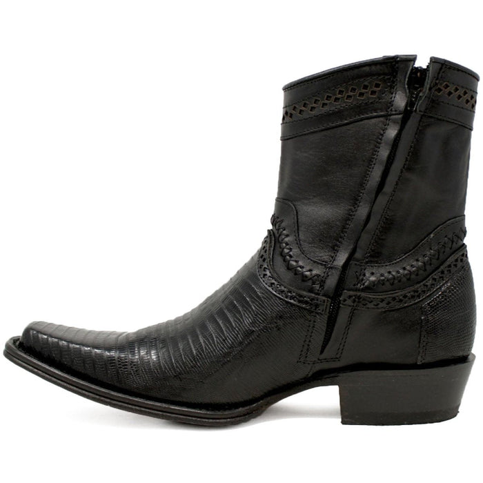 Botines de Armadillo Original Punta Europea Color Negro 76B0705