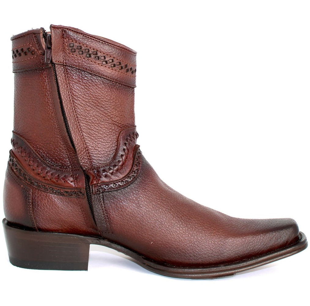 Botines de Cuero Original Punta Europea Cafe LAB-76B2716