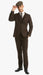 Bradford Cognac Slim Fit 3 Piece Tweed Suit Notch.