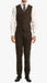 Bradford Cognac Slim Fit 3 Piece Tweed Suit Notch.