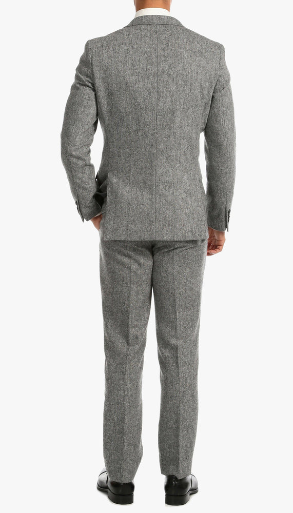 Bradford Grey Slim Fit 3 Piece Tweed Suit H-1