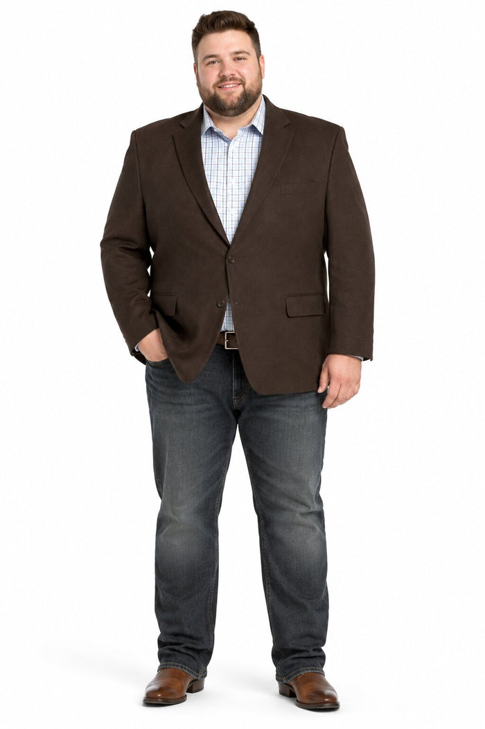 Men's Brown 2 Button Fashion Dress Casual Blazer