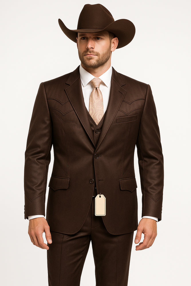 Traje Cafe Hombre - Traje Color Cafe