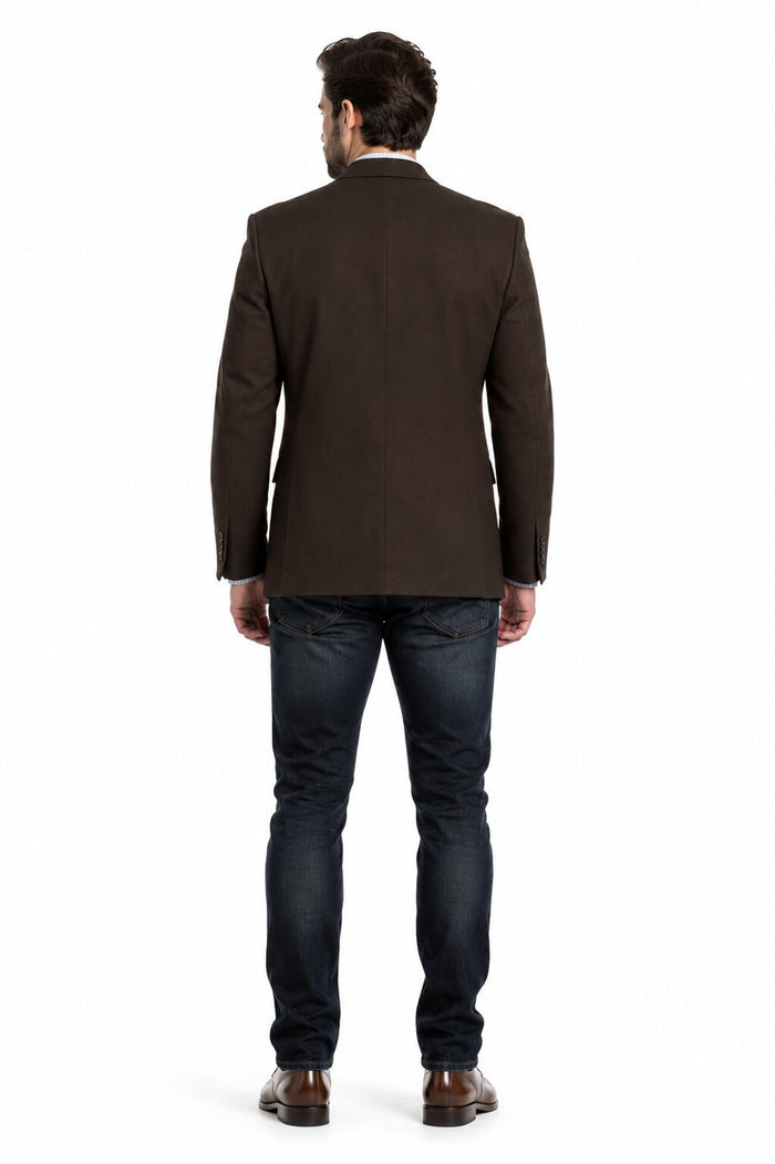 Men's Brown 2 Button Fashion Dress Casual Blazer
