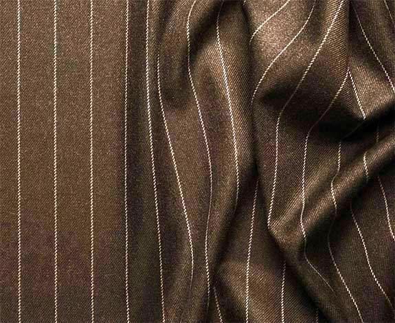 Rockefeller Collection Men’s Brown Double Breasted Pinstripe Suit, Regular Fit 2 Piece Formal Business Suit Set