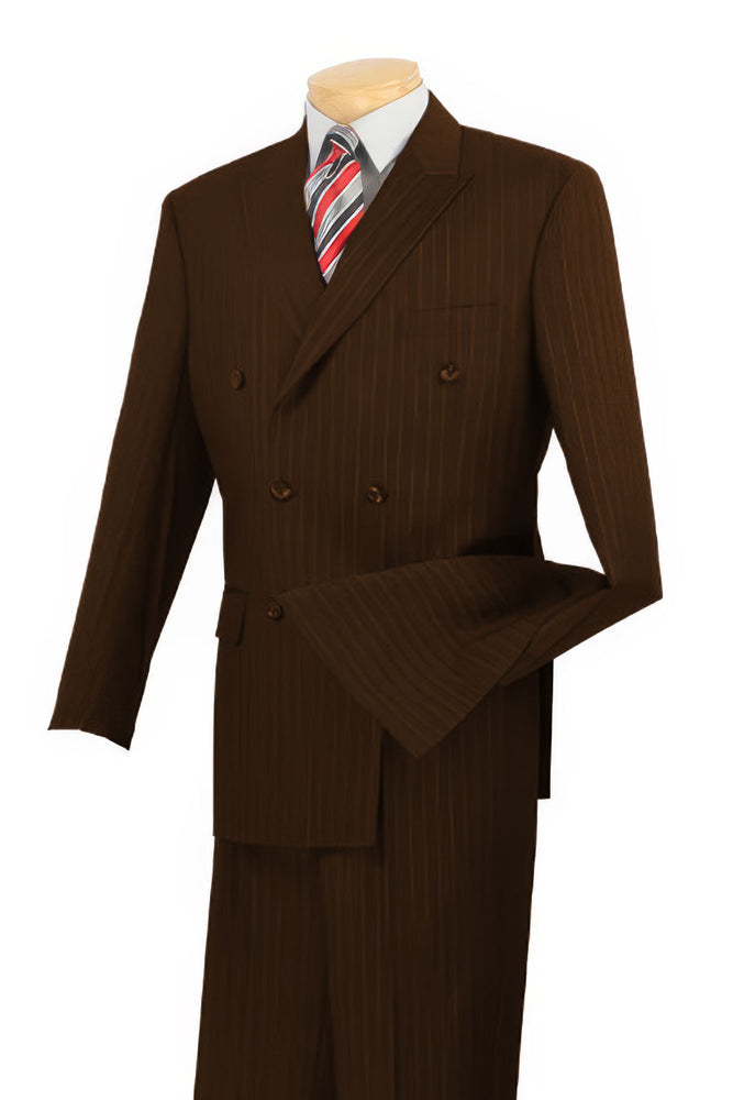 Double Breasted Suit Brown