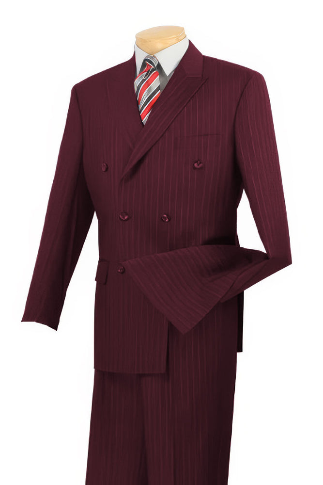 Double Breasted Suit Burgundy