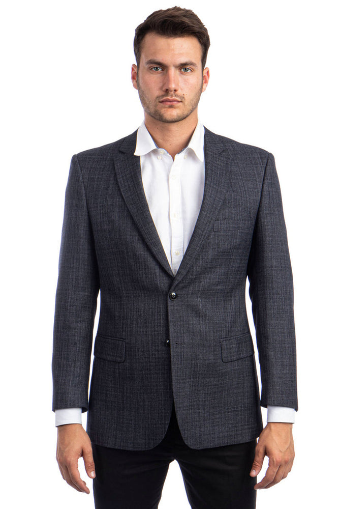 Men's Grey Summer Weave Blazer in Slim Fit