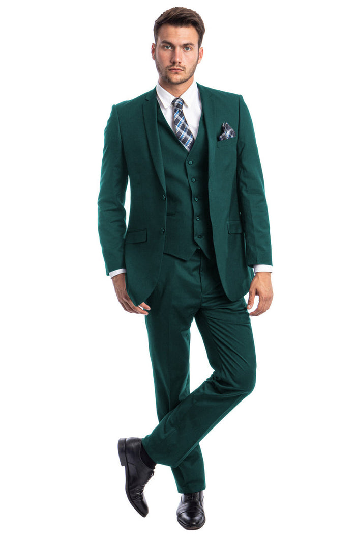 Lavender Men's Two Button Vested Peak Lapel Suit