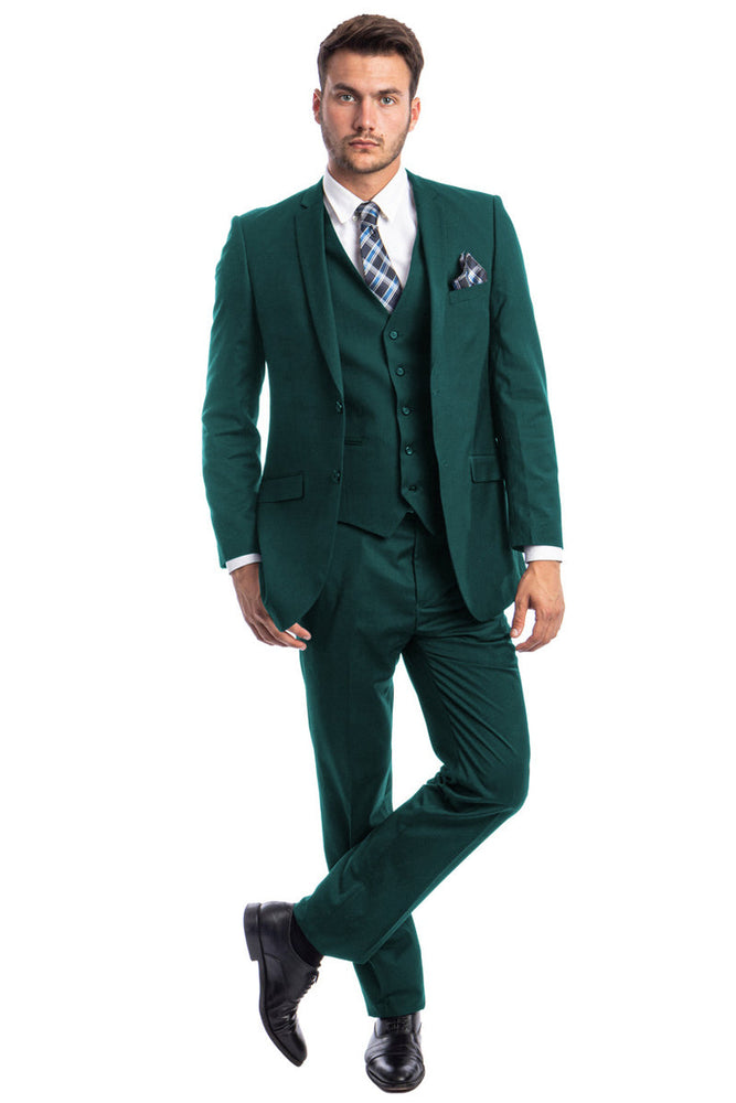 Lavender Men's Two Button Vested Peak Lapel Suit