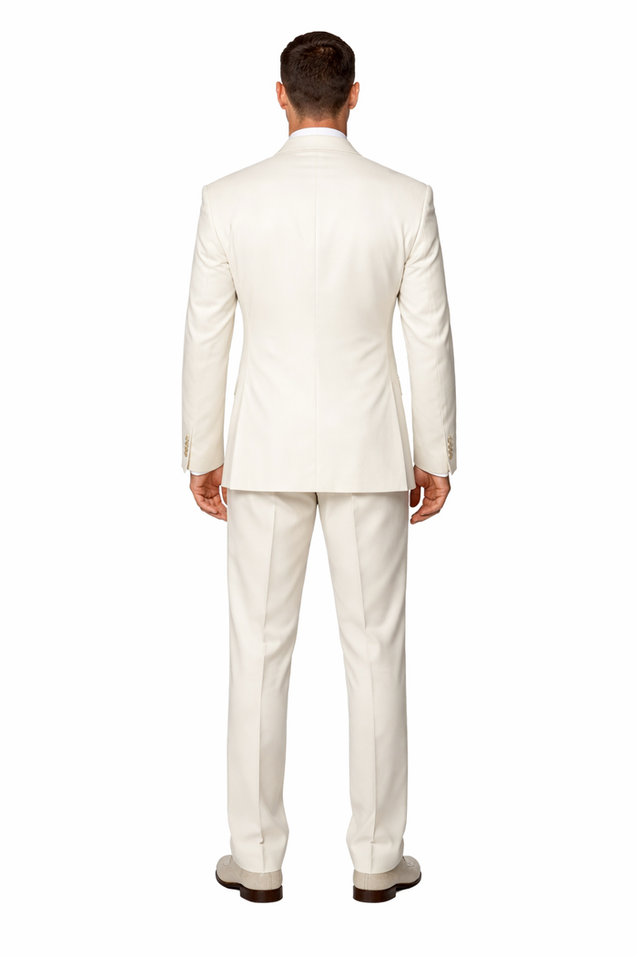 Rossiman Capri Ivory 3-Piece Wedding Suit