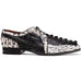 Marco_Di_Milano Caribe Black Leather Oxford "Newspaper" Print