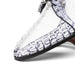 Marco_Di_Milano Caribe White Leather Sneakers - "Newspaper" Accent