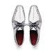 Marco_Di_Milano Caribe White Leather Sneakers - "Newspaper" Accent