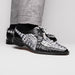 Marco Di Milano Caribe Newspaper Black Leather Dress Shoe