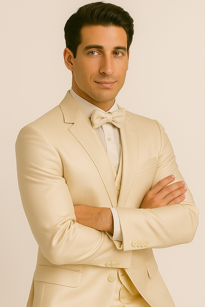 groomfit-Champagne-satin-tuxedo-ensemble
