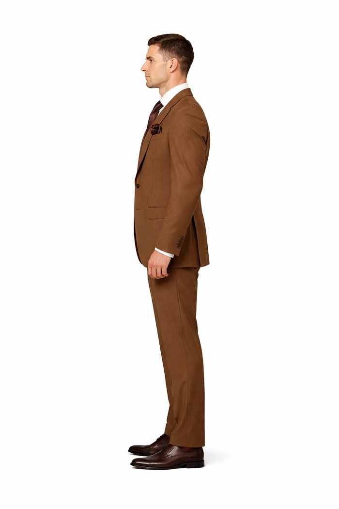 Chestnut Monarch Brown 3-Piece Gentleman's Tailor Suit by Rossiman
