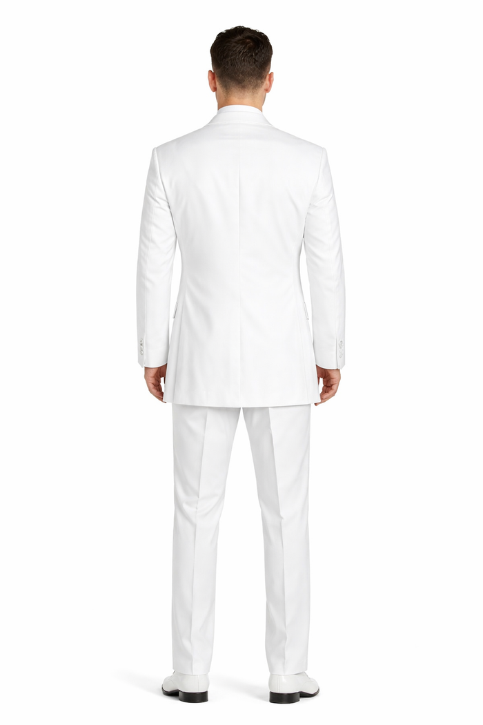 Classic Modern Longer 36 Inch White zoot Tuxedo For Men