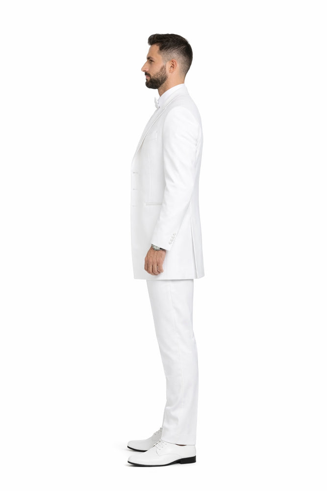 Classic Modern Longer 36 Inch White zoot Tuxedo For Men