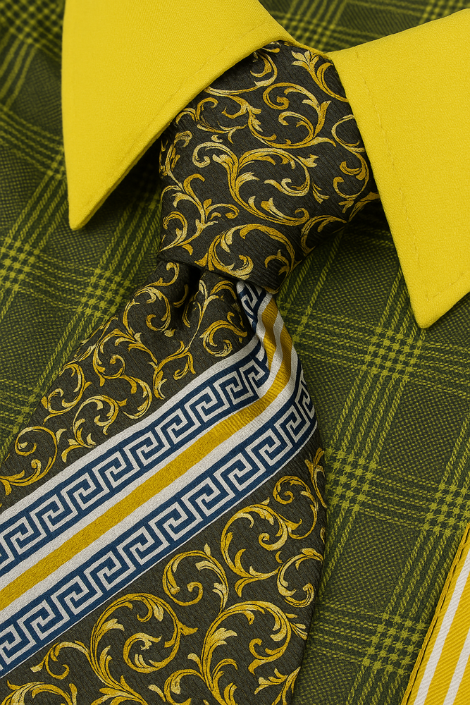 Black Gold Colorful Men's Dress Shirt