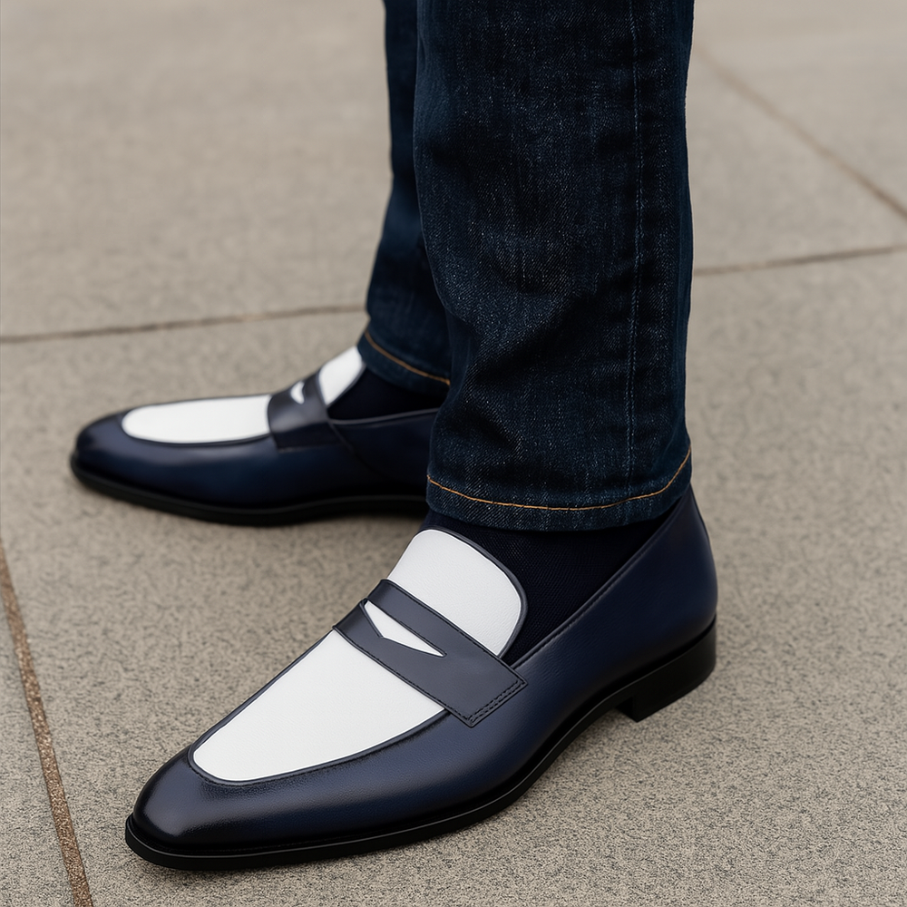 Contrast Two Tone Penny Loafer