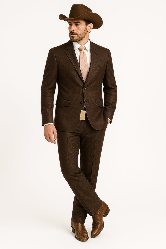 Traje Cafe Hombre - Traje Color Cafe