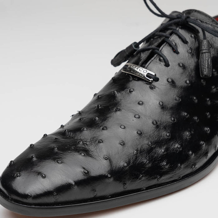 Marco Di Milano Criss Ostrich Quill Dress Oxfords Black