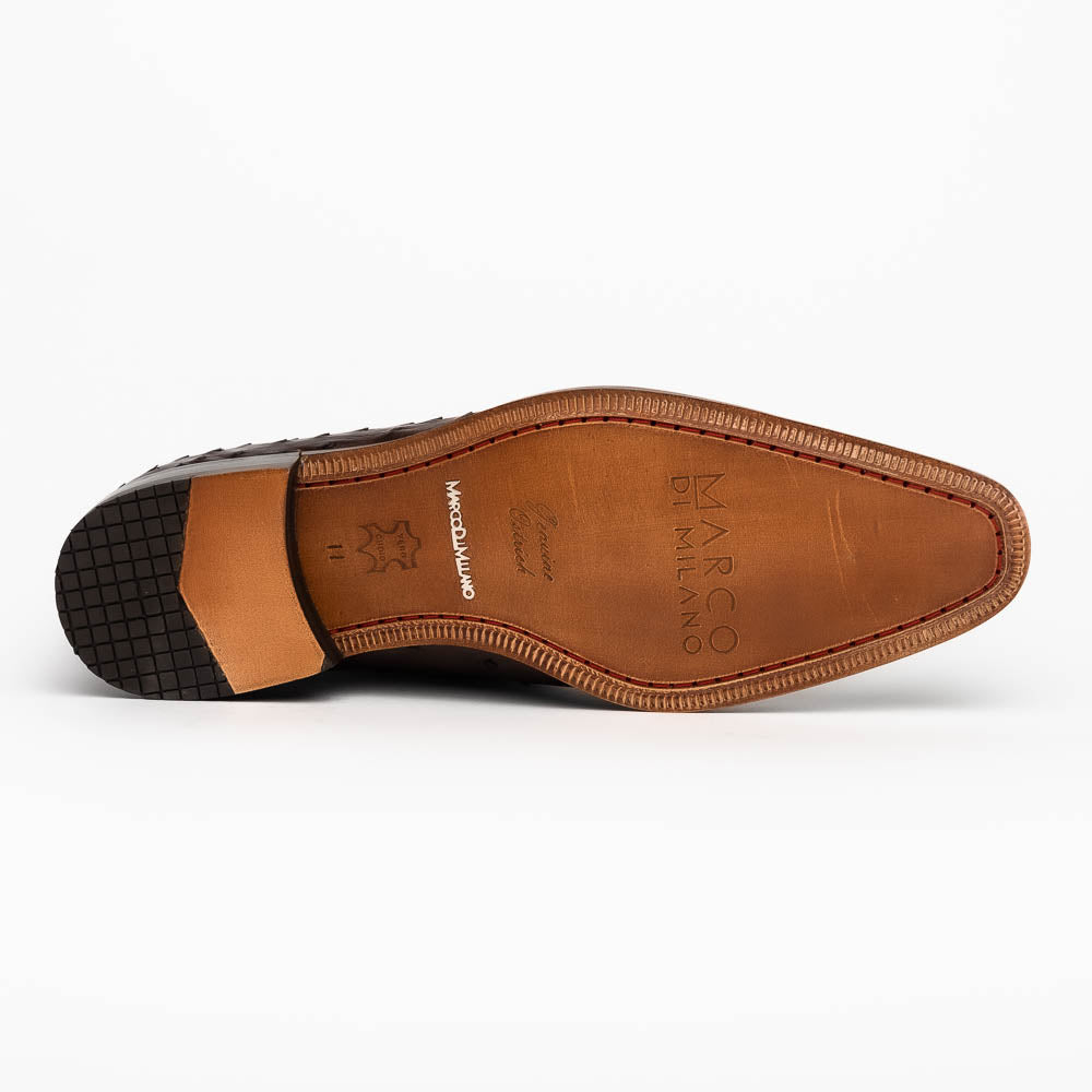 Marco Di Milano Criss Ostrich Quill Dress Oxfords Brown