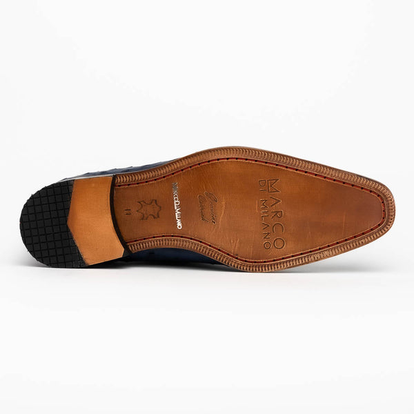 Marco Di Milano Criss Ostrich Quill Dress Oxfords Navy