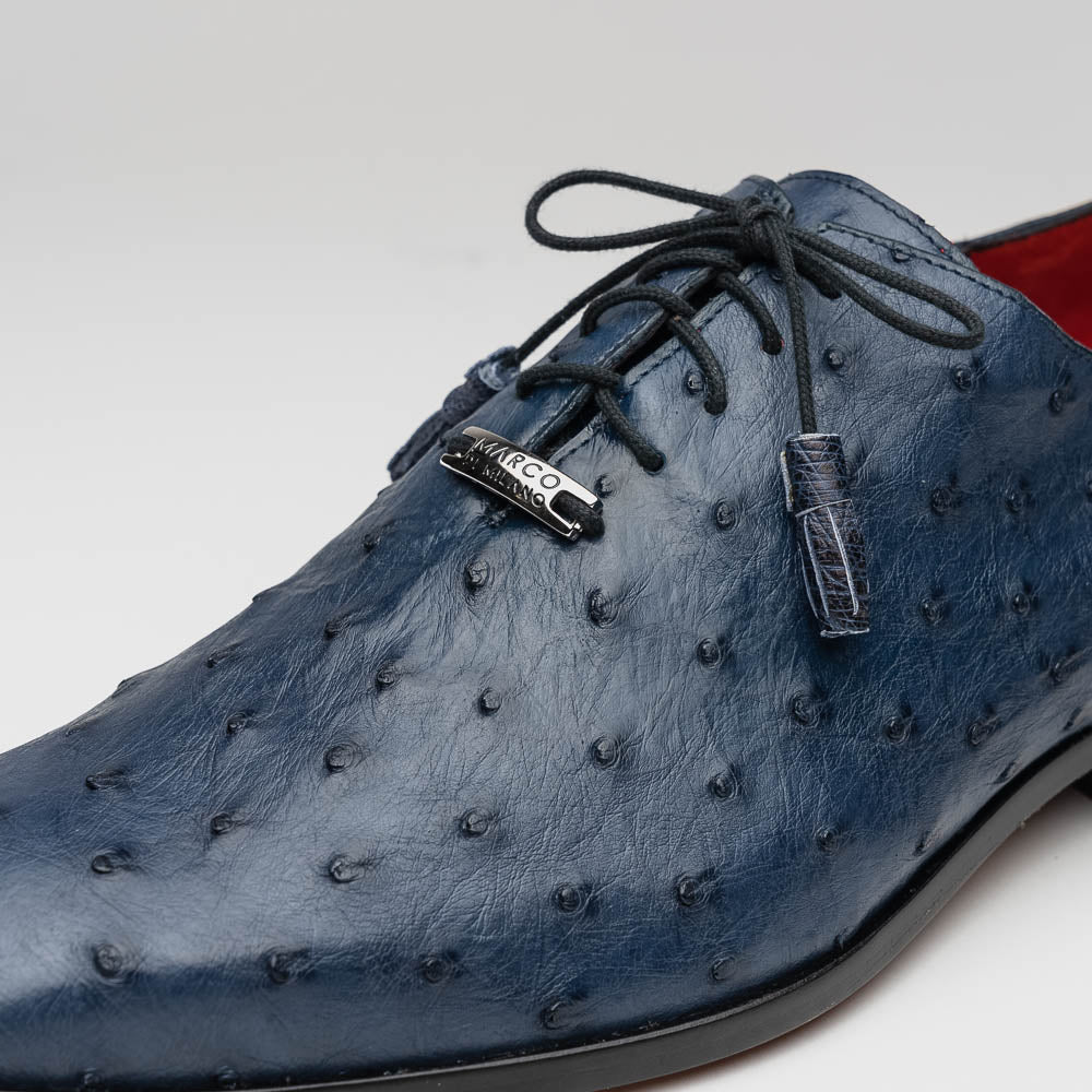 Marco Di Milano Criss Ostrich Quill Dress Oxfords Navy