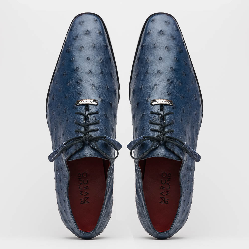 Marco Di Milano Criss Ostrich Quill Dress Oxfords Navy