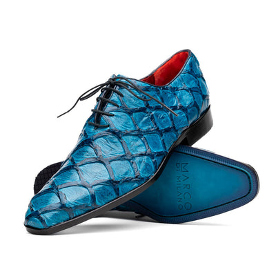 Marco Di Milano Olivieri: Caribbean Blue Leather Shoes