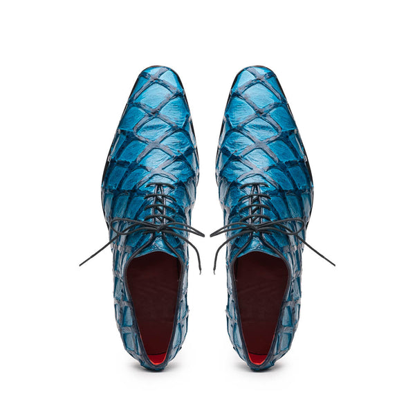 Marco Di Milano Olivieri: Caribbean Blue Leather Shoes