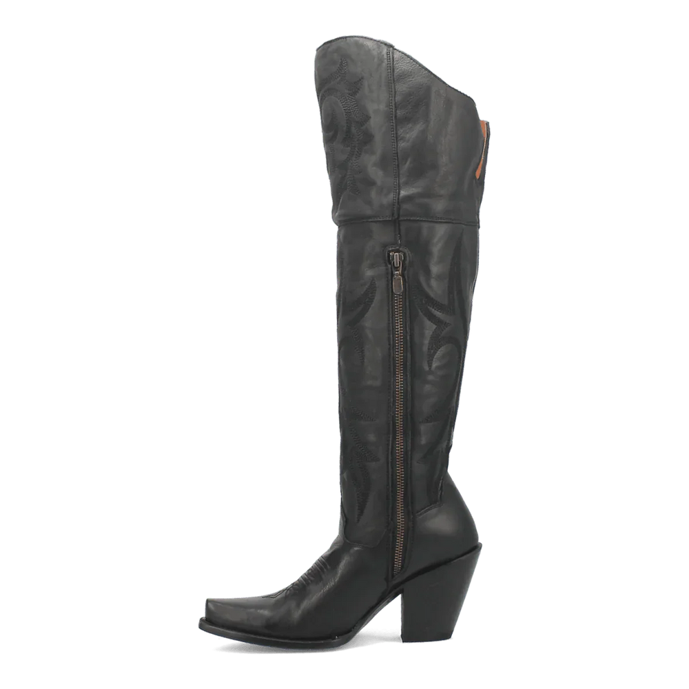 Dan Post Women's Jilted Snip Toe Leather Tall Boots - Black