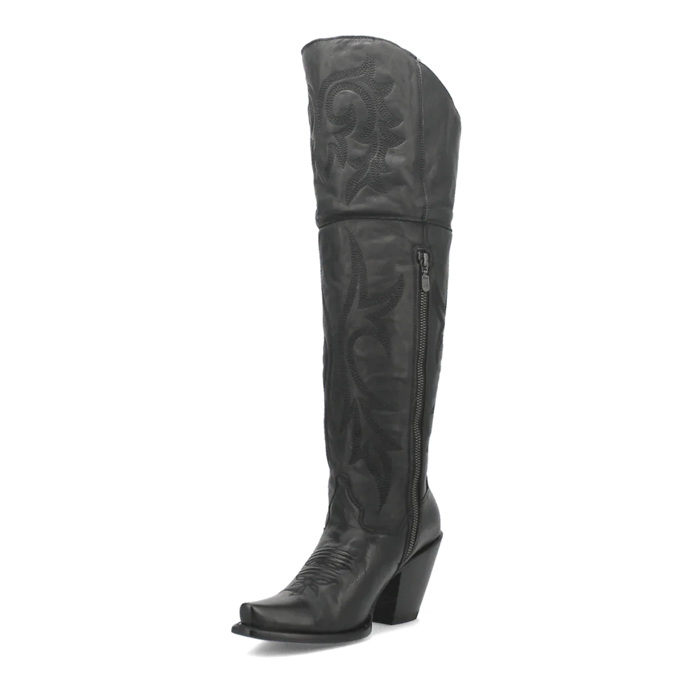 Dan Post Women's Jilted Snip Toe Leather Tall Boots - Black