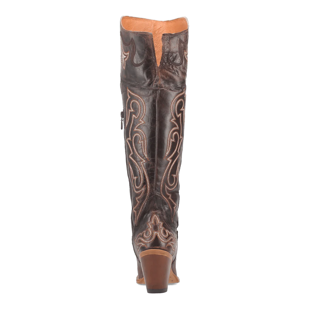 Dan Post Women's Kommotion Snip Toe Leather Tall Boots - Chocolate