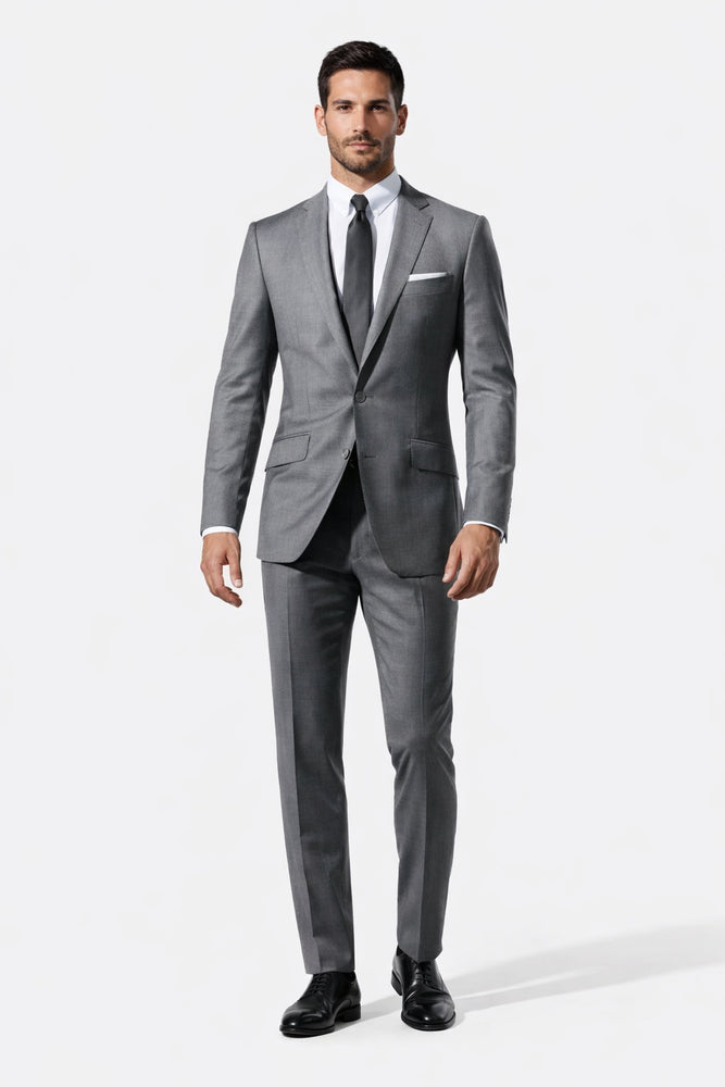 Daniel Craig Suit Mens Daniel Craig James Bond Grey 2 Button Notch Lapel Suit + Matching Shirt and tie package - Brand New Quality Suit