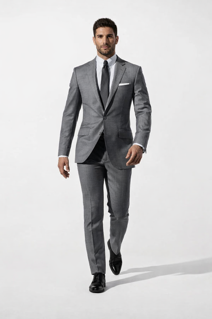 Daniel Craig Suit Mens Daniel Craig James Bond Grey 2 Button Notch Lapel Suit + Matching Shirt and tie package - Brand New Quality Suit