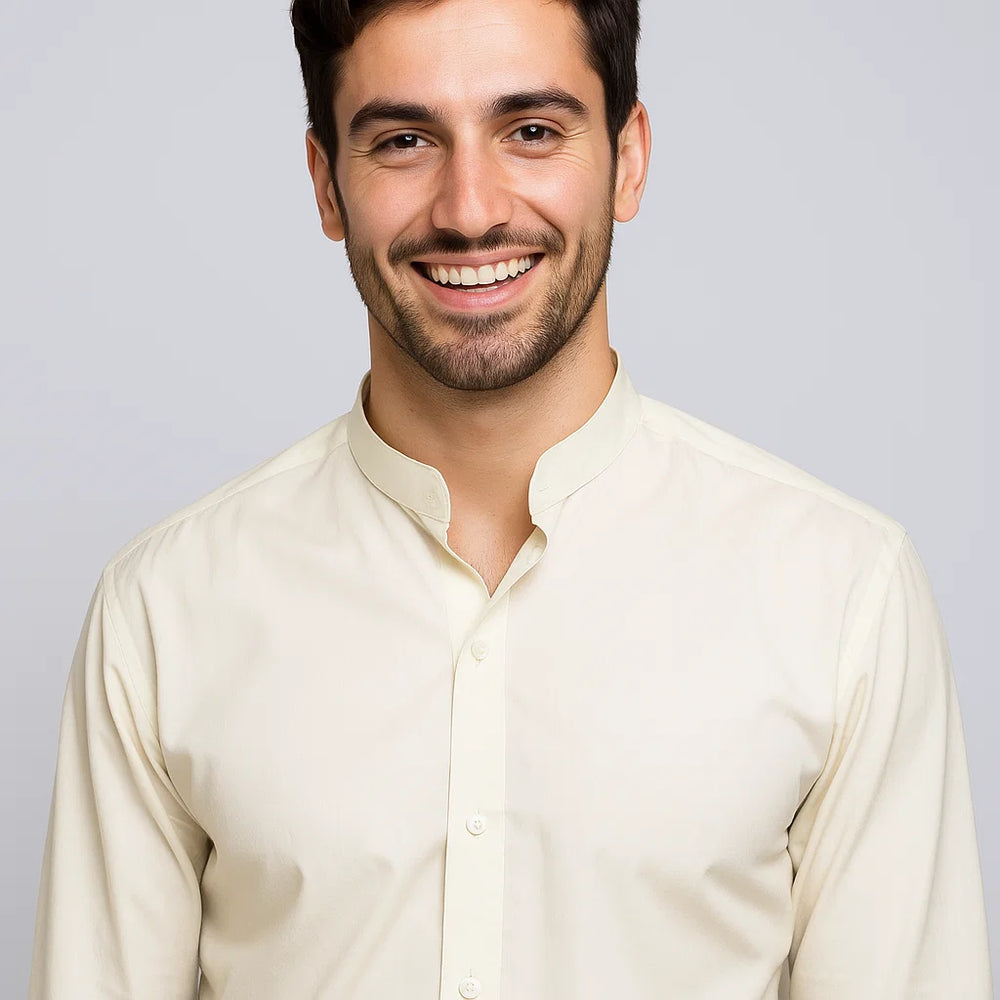 Daniel Ellissa Men's French Cuff Shirt Creme