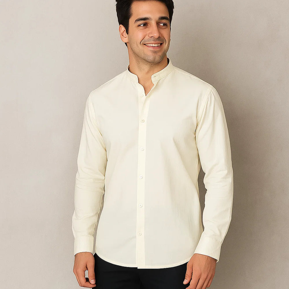 Daniel Ellissa Men's French Cuff Shirt Creme