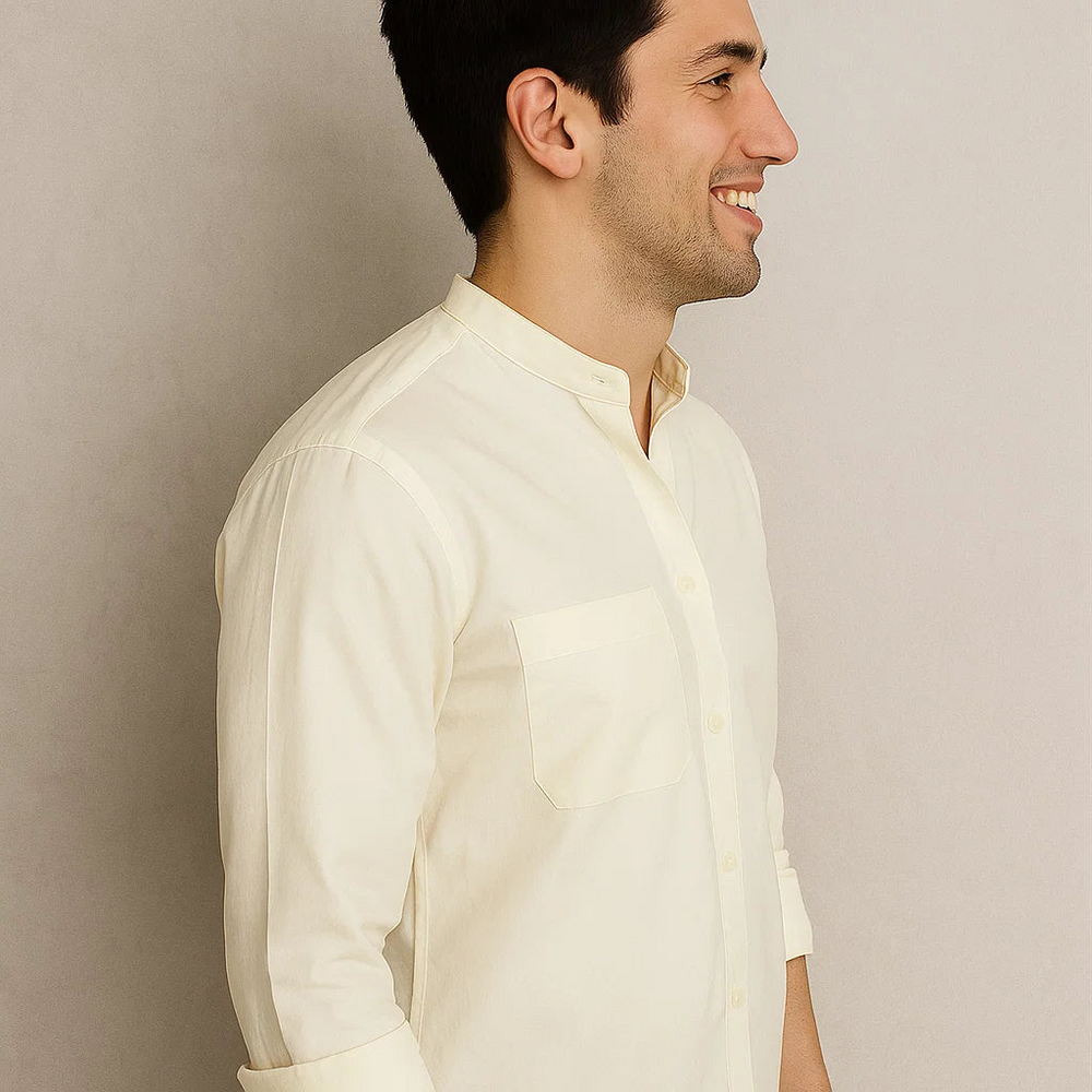 Daniel Ellissa Men's French Cuff Shirt Creme