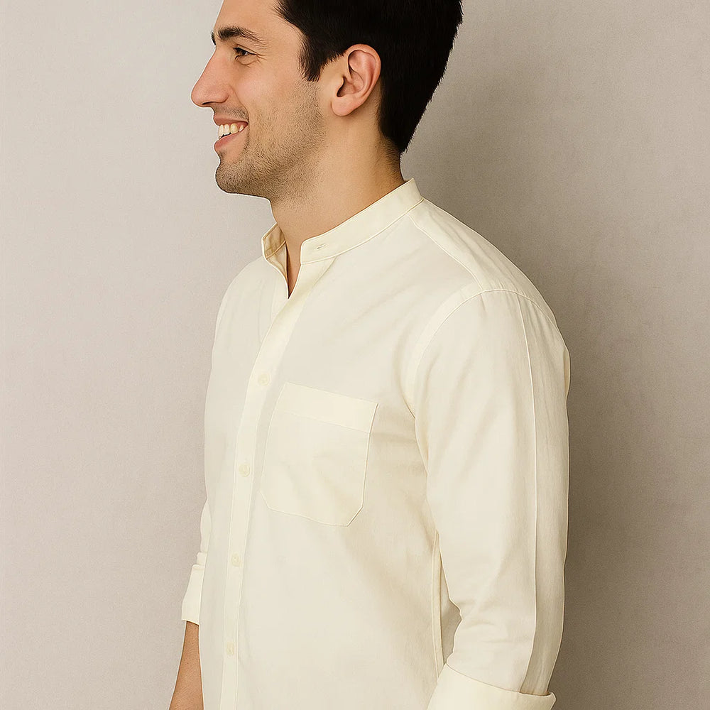 Daniel Ellissa Men's French Cuff Shirt Creme