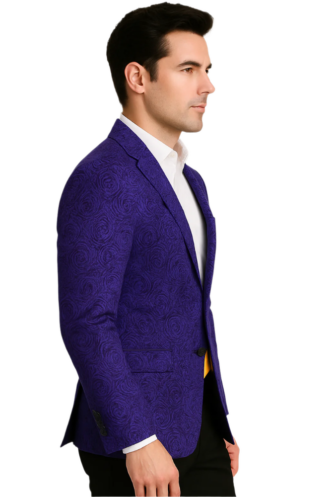 Big and Tall Tuxedo Fashionable Paisley Tuxedo Sparkling Pattern Blazer Available In Big and Tall Sizes
