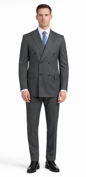 Double-Breast Suit, Black, Navy or Gray Colors by Giorgio Fiorelli
