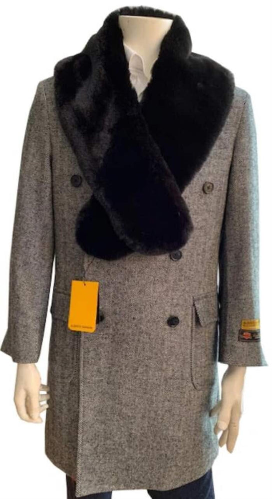 Wool & Cashmere Blend Double Breasted Peacoat